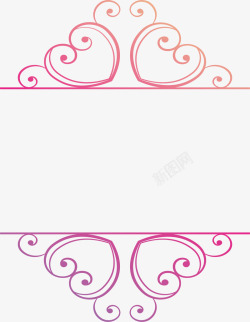 粉紫色欧式花藤标题框素材
