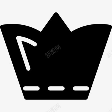 皇冠固体高高的黑色标图标图标