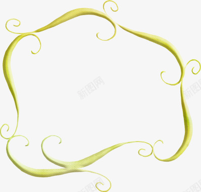 藤蔓圆环装饰边框图标手绘相框植物花纹边框图标