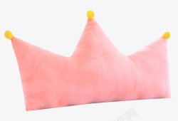 粉色立体皇冠枕头素材
