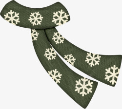 印花样式围巾绿色雪花印花围脖高清图片