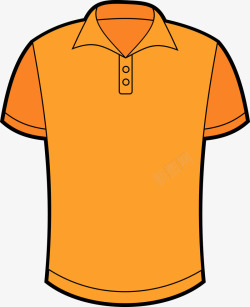 橙色短袖T恤图素材