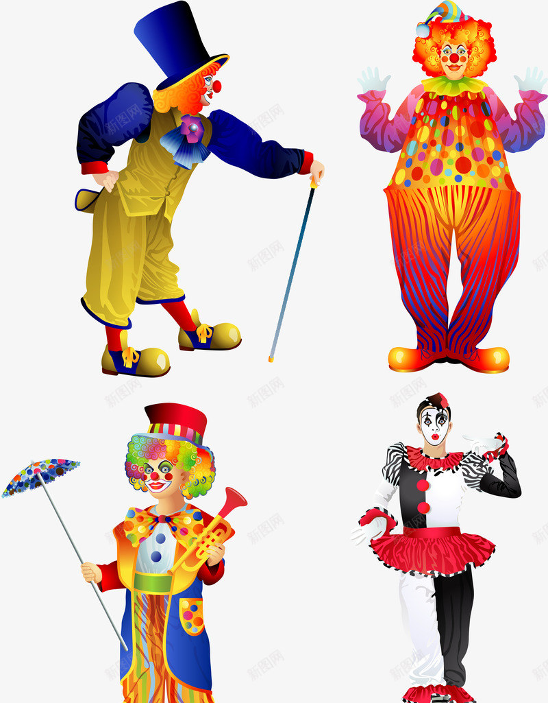 小丑插画png免抠素材_88icon https://88icon.com EPS格式 joker 卡通 小丑 彩色 插画 海报 矢量插画 色彩斑斓 表演
