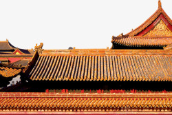 中秋节金红色屋顶素材