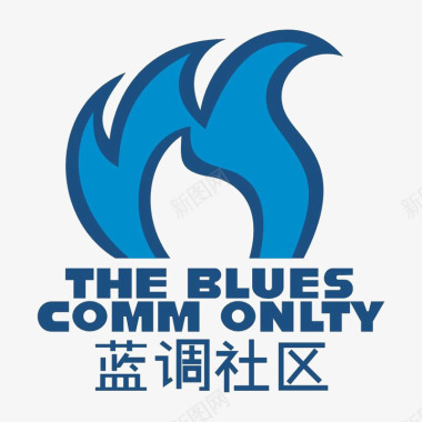 蓝调背景蓝调社区图标logo图标