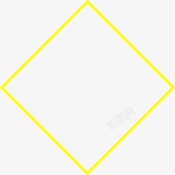 手绘黄色线条方块素材