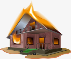 财产保险和火灾矢量图素材