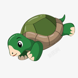 卡通海龟动物矢量图素材