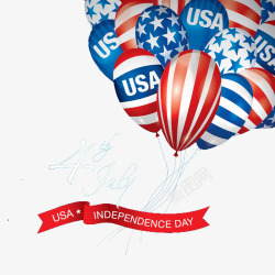 独立日庆祝气球素材