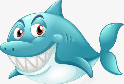 世界海洋日卡通鲨鱼素材