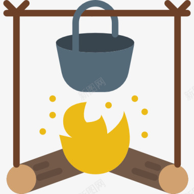 火焰圈素材篝火图标图标