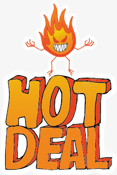 让利促销标签时尚HOTDEAL元素图标图标