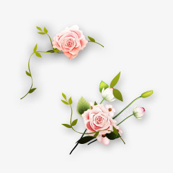 粉色现代海报装饰素材