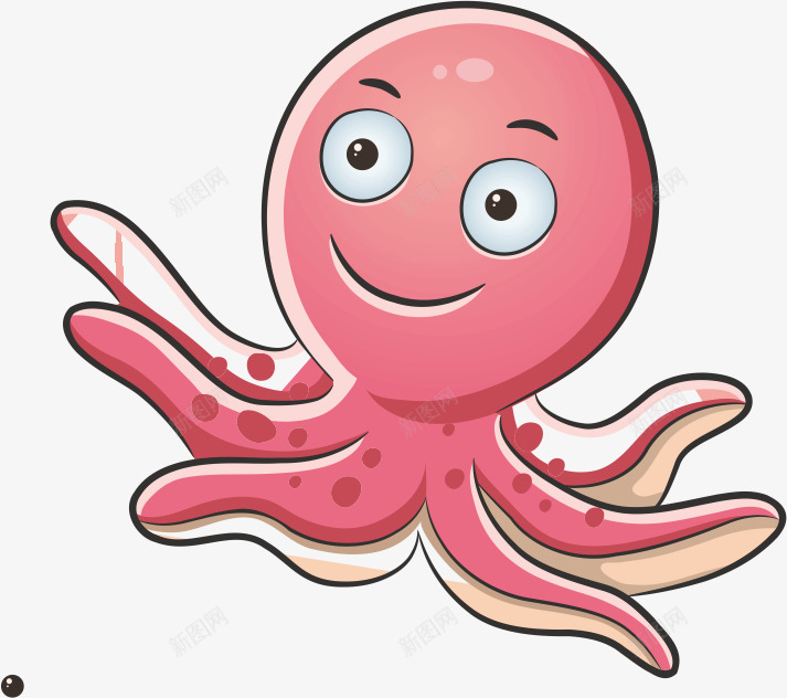 卡通章鱼png免抠素材_88icon https://88icon.com AI 卡通 可爱 夏天 手绘 海 海产品 海洋 章鱼 粉色 线条 鱼