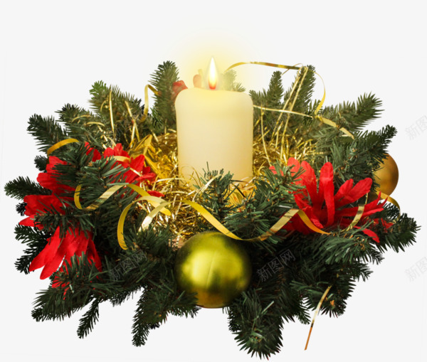 圣诞装饰松树叶上的蜡烛png免抠素材_88icon https://88icon.com 圣诞蜡烛 圣诞装饰蜡烛 松树叶上的蜡烛 火焰 白色 白蜡烛 红色 绿色 蜡烛