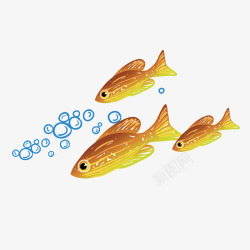 世界海洋日卡通小鱼矢量图素材