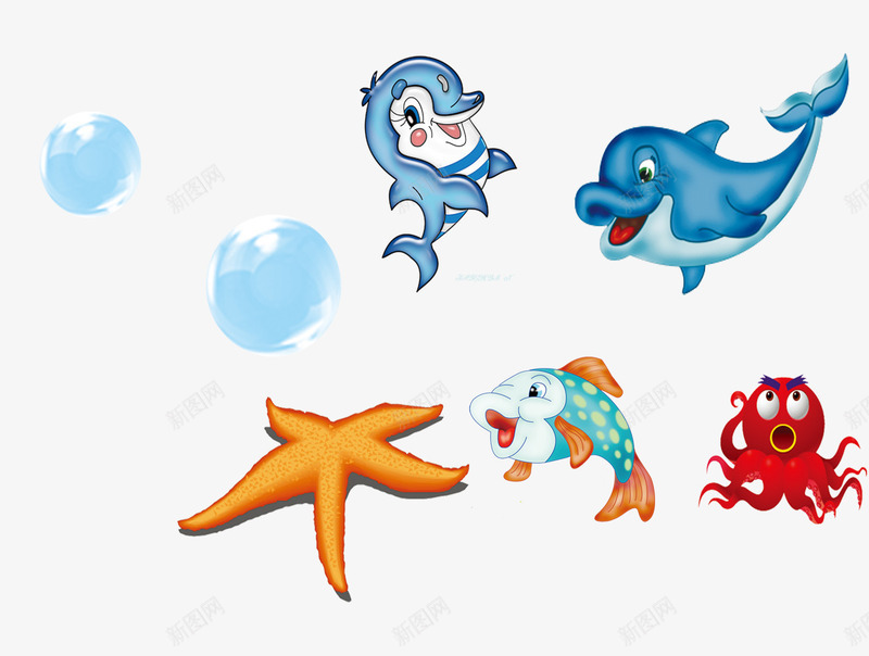 海洋生物png免抠素材_88icon https://88icon.com 夏日激情 梦幻 水族馆 海底生物 海洋世界 海豚 章鱼