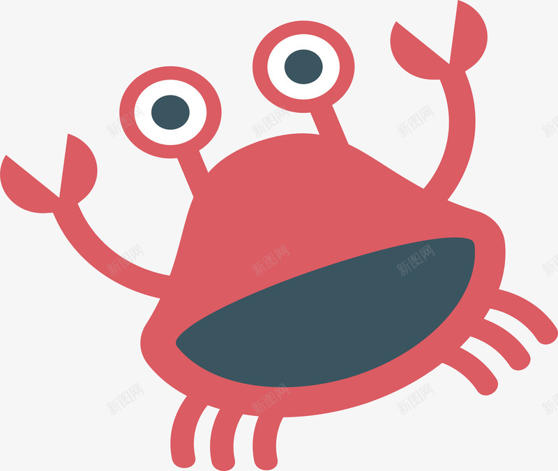 可爱海滩螃蟹矢量图ai免抠素材_88icon https://88icon.com 动物 卡通 可爱螃蟹 海洋 螃蟹 螃蟹设计 矢量图