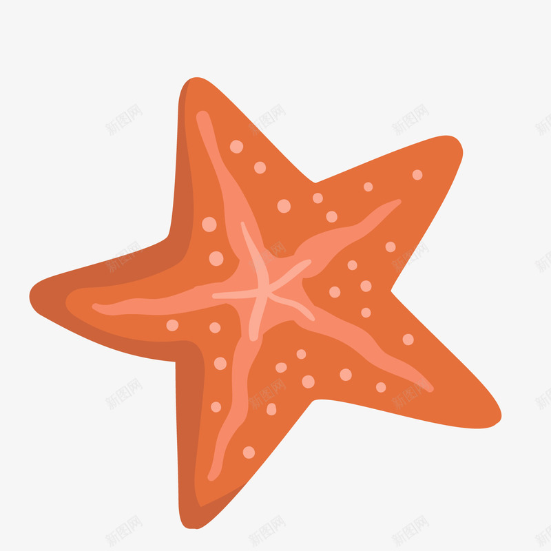 一只有斑点的橙色海星矢量图ai免抠素材_88icon https://88icon.com 夏天 水 沙滩 海 海底生物 海星 海洋 热带 生物 自然 矢量图