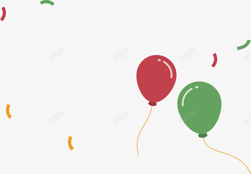 漂浮气球彩带png免抠素材_88icon https://88icon.com 庆祝背景 彩带 彩色 气球 漂浮 装饰