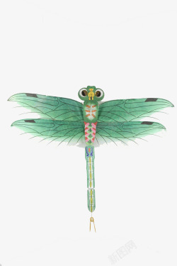 简单手绘彩色蜻蜓风筝素材