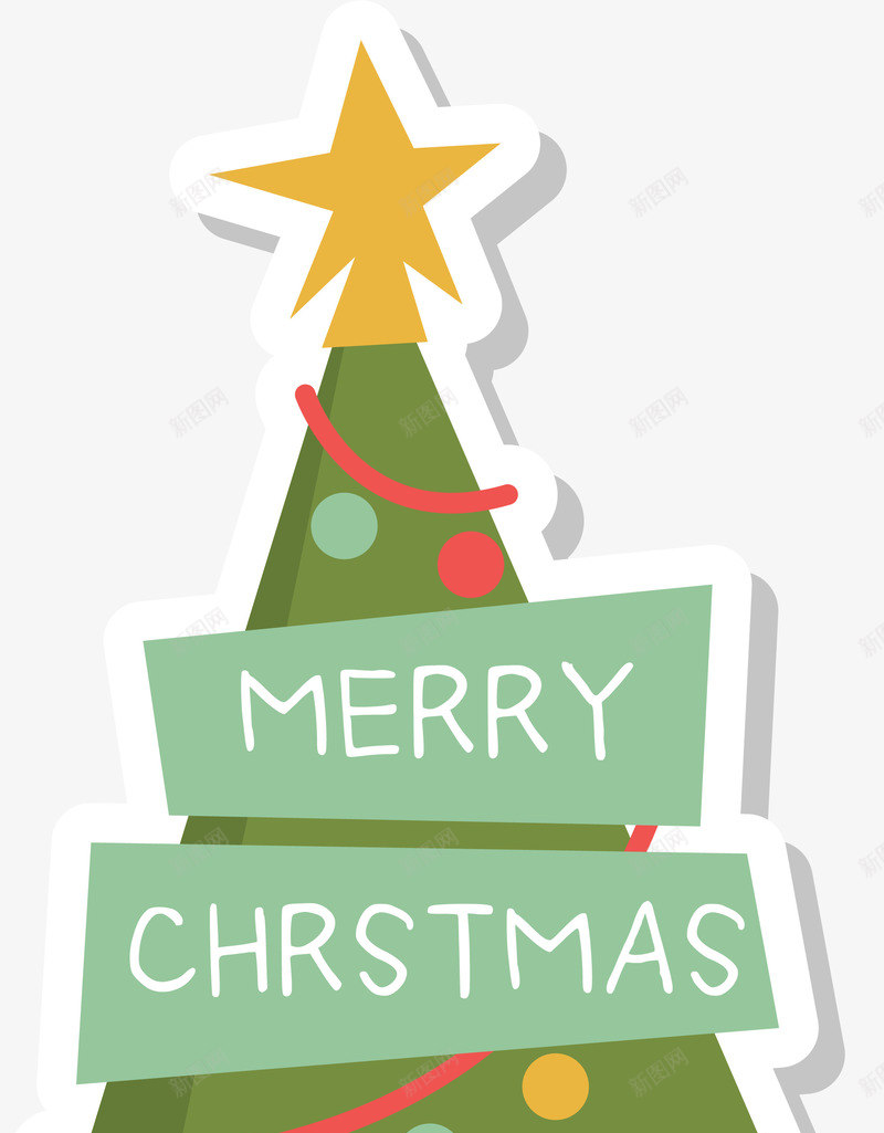 圣诞节圣诞树贴纸标签矢量图eps免抠素材_88icon https://88icon.com 圣诞树 圣诞节 庆祝标签 矢量图案 装饰 贴纸 矢量图