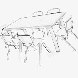 洽谈桌椅图标桌椅素描简笔绘画图标高清图片
