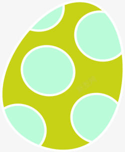 绿色彩蛋手绘可爱素材