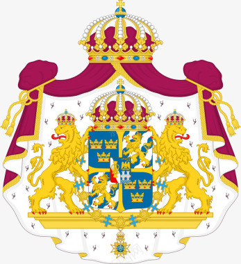 狮子门环瑞典国徽手绘图案图标图标