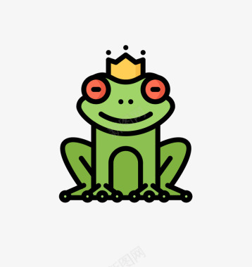 童话故事青蛙可爱童话图标图标