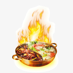 火锅食物美食火焰素材