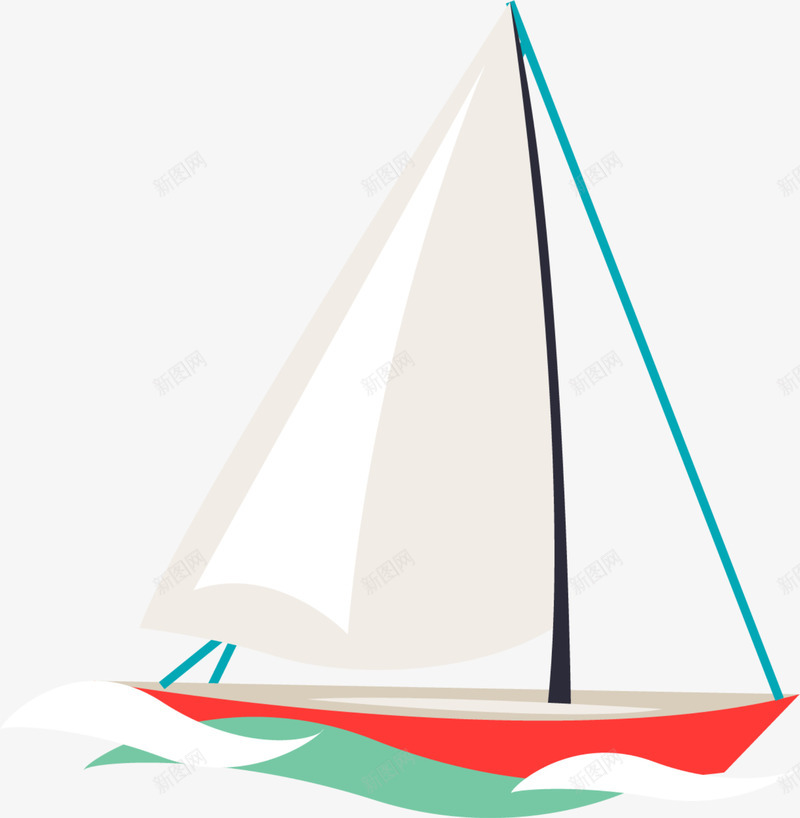 世界海洋日海上帆船png免抠素材_88icon https://88icon.com 世界海洋日 大海 海上帆船 爱护海洋 红色帆船 绿色海洋
