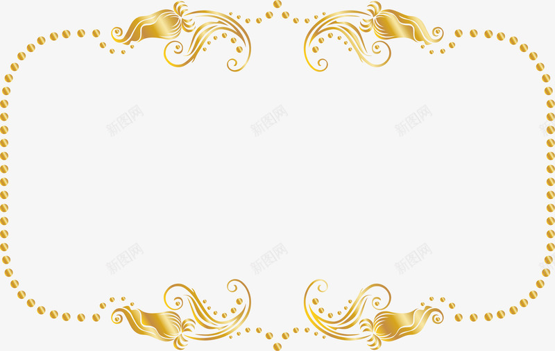 金色花藤边框png免抠素材_88icon https://88icon.com 免抠PNG 树藤 植物 花藤 虚线 边框纹理 金色