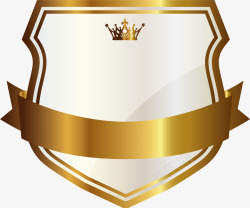 金色盾牌徽章素材