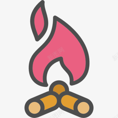 火焰效果图篝火图标图标