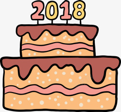 2018新年蛋糕素材