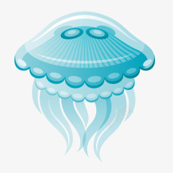 世界海洋日海洋小水母矢量图素材