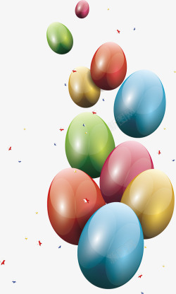 节日缤纷彩色彩蛋矢量图素材