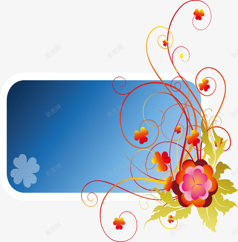 花纹边框矢量图ai免抠素材_88icon https://88icon.com 创意花朵 标签 背景花纹 花藤 矢量图