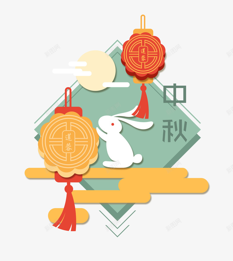 手绘卡通中秋月兔png免抠素材_88icon https://88icon.com 中秋 中秋月兔 中秋月饼 中秋节 手绘 手绘中秋节 手绘月饼 月饼