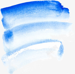 蓝色水彩涂鸦笔刷矢量图素材