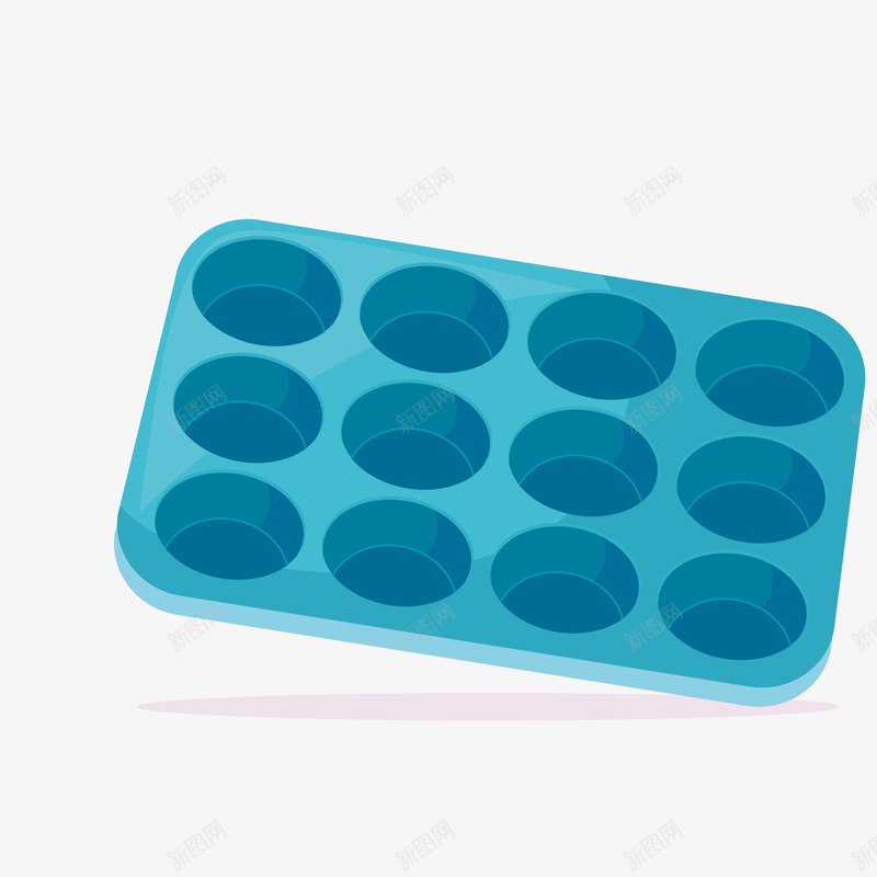 卡通冰盒矢量图ai免抠素材_88icon https://88icon.com 冰块 冰盒 冰箱 卡通 夏季 扁平化 蓝色 矢量图
