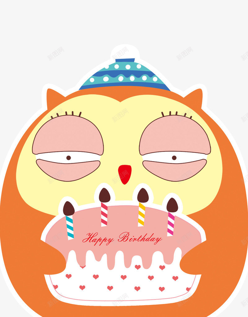 过生日的小猪psd免抠素材_88icon https://88icon.com 卡通 小猪 庆祝 过生日