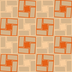 橙色长方形印花矢量图素材