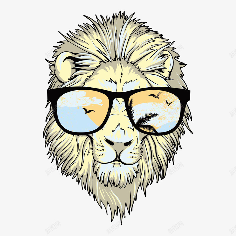 创意动物印花png免抠素材_88icon https://88icon.com 创意动物 动物 印花图案 戴眼镜 服装印花 服装印花设计 矢量印花