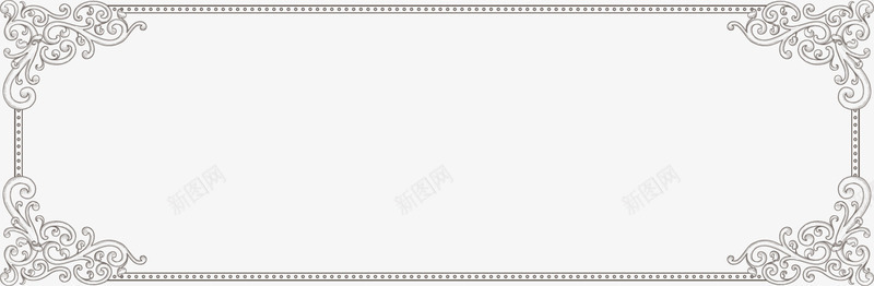 小清新灰色边框png免抠素材_88icon https://88icon.com 古典边框 复古 小清新边框 灰色藤蔓 灰色边框 简约