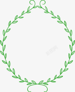 边框花边底纹绿叶藤蔓素材