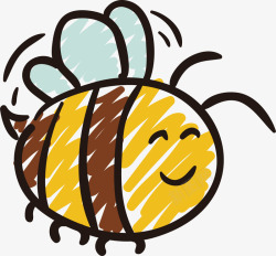 虫蜜蜂绘画矢量图素材
