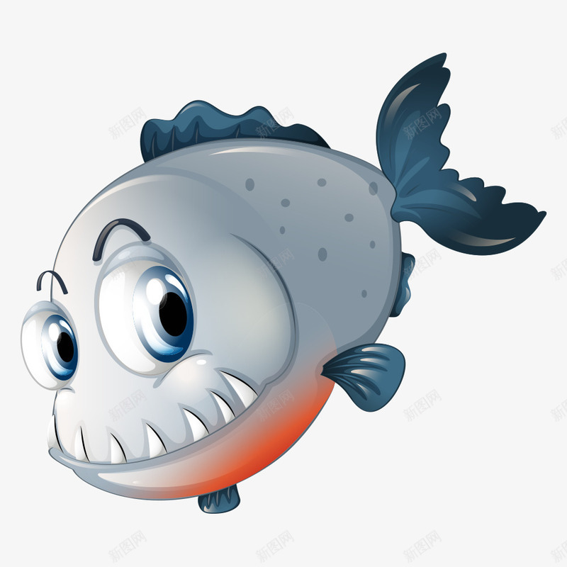 卡通食人鱼png免抠素材_88icon https://88icon.com 卡通鱼 水中生物 海洋生物 海洋鱼 海鱼 矢量鱼 食人鱼 鱼 鱼儿