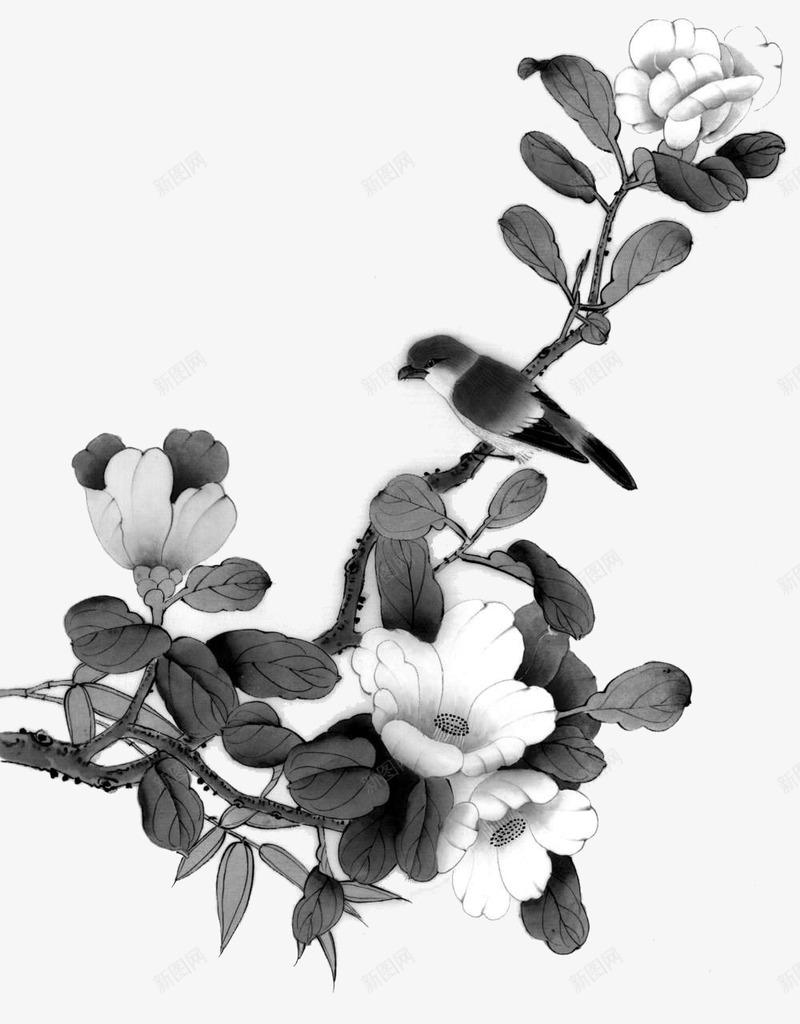 花鸟图2 王向阳梅花双鸟图—花鸟画作品_99字画网上商城